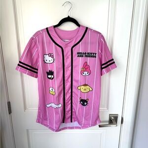 Hello Kitty And Friends PINK BASEBALL JERSEY Size Small